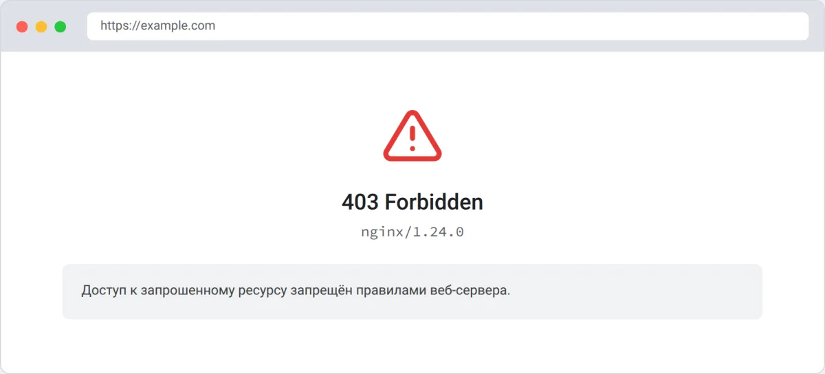 Ошибка 403 Forbidden